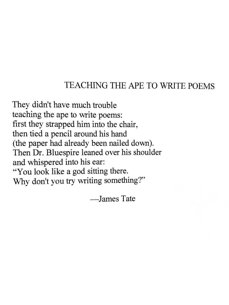 jesseshelmire's tweet photo. I found a big old stack of paper I typed back in my salad days of the works from my favorite poets. Over the next 14 days I’ve decided to share one a day. I’ll try to keep ‘em to the short and sweet side.
#poetry #jamestate #saladdays https://t.co/HdCAE17hsh