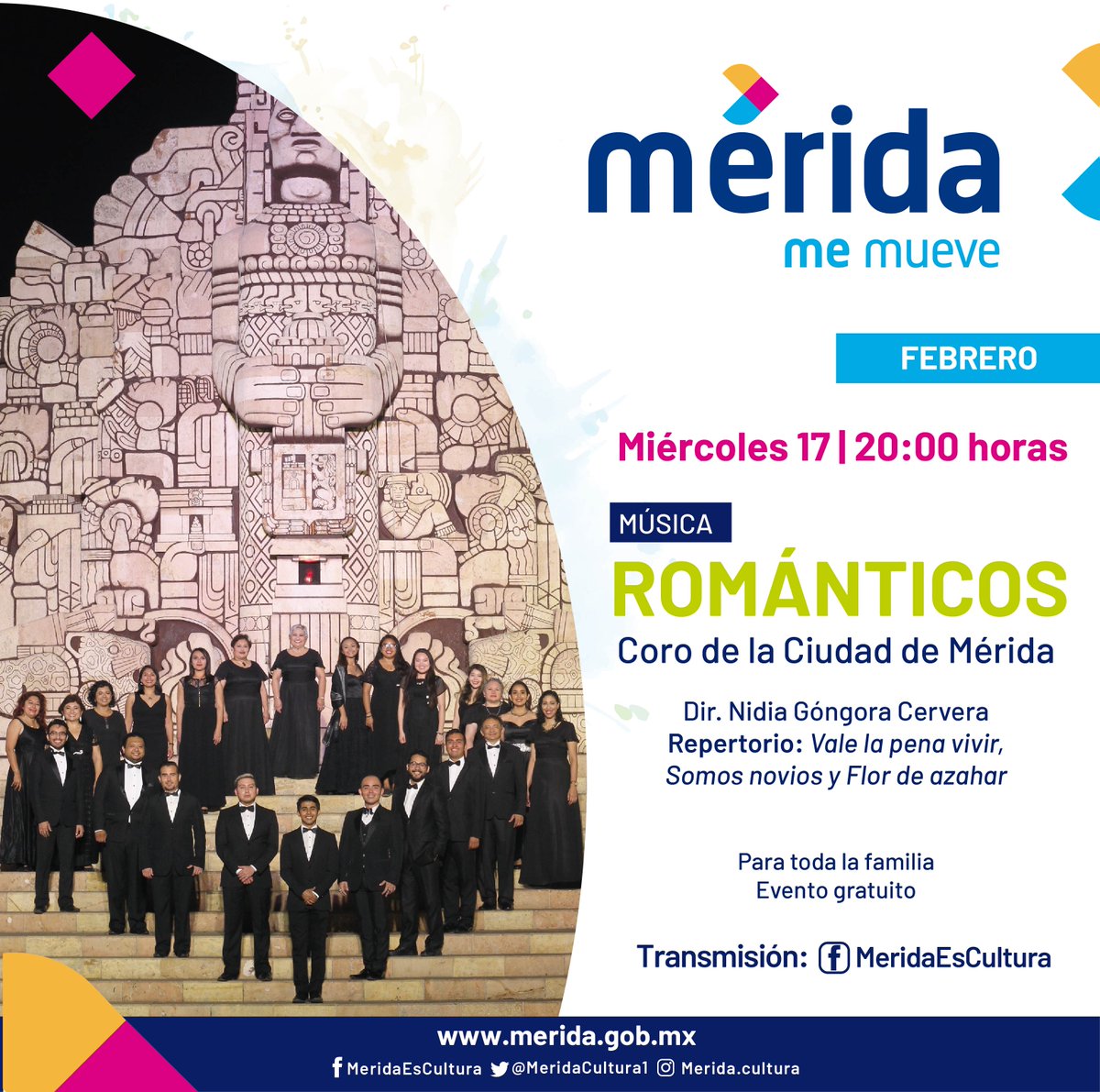 MeridaCultura1's tweet image. El Coro de la Ciudad de Mérida se puso romántico y te invita a escuchar tres grandes temas, desde la comodidad de tu hogar. ¿Nos acompañas?
En la #MéridaDe10 seguimos llevando arte y cultura para todos. #ProgramaciónDigital