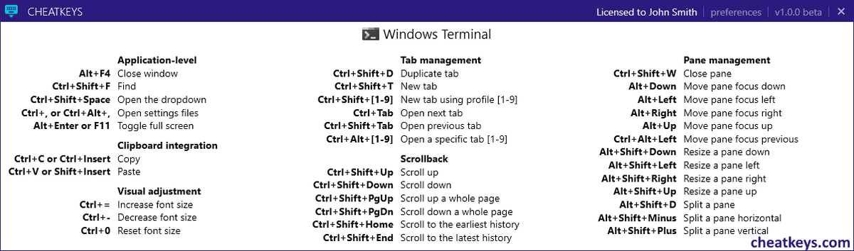 CheatKeysApp's tweet photo. @BleepinComputer Super cool feature! Also hidden to a lot of users is the Pane Management features. Our little cheatsheet helps - https://t.co/T1KdndGM7s https://t.co/PUk66DZSu0
