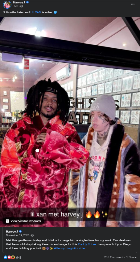 atlreality's tweet photo. What no one thought was possible.  But we all know Hennything is Possible!  Harvey got Lil Xan sober 💪😭

*click on picture and read post* https://t.co/PtPpQjEONw