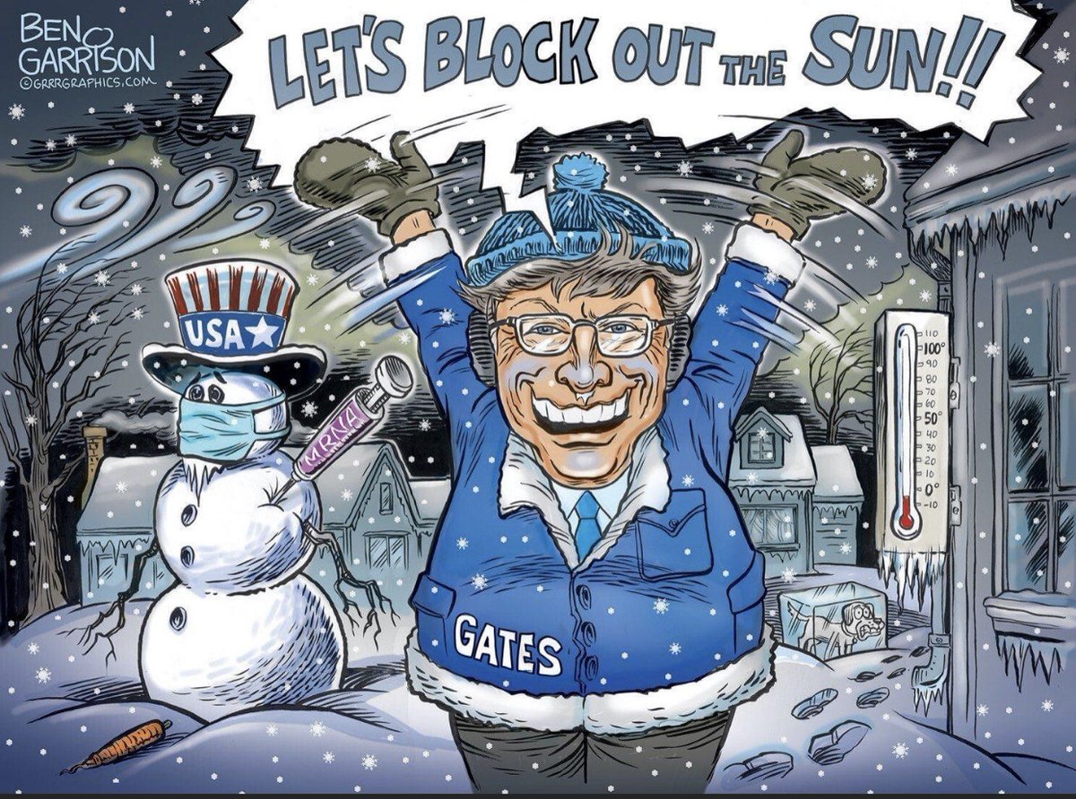 libertytarian's tweet photo. #GatesOfHell Freezes Over

The guy who's NOT a doctor, but a global health dictator
Now wants to make a MUCH, MUCH BIGGER problem
by blocking the sun, banning meat
and #GreatReset of EVERYTHING

#Gates designs the new world &amp; tell us to switch to whatever he's invested in already https://t.co/12rPD2QJ1z