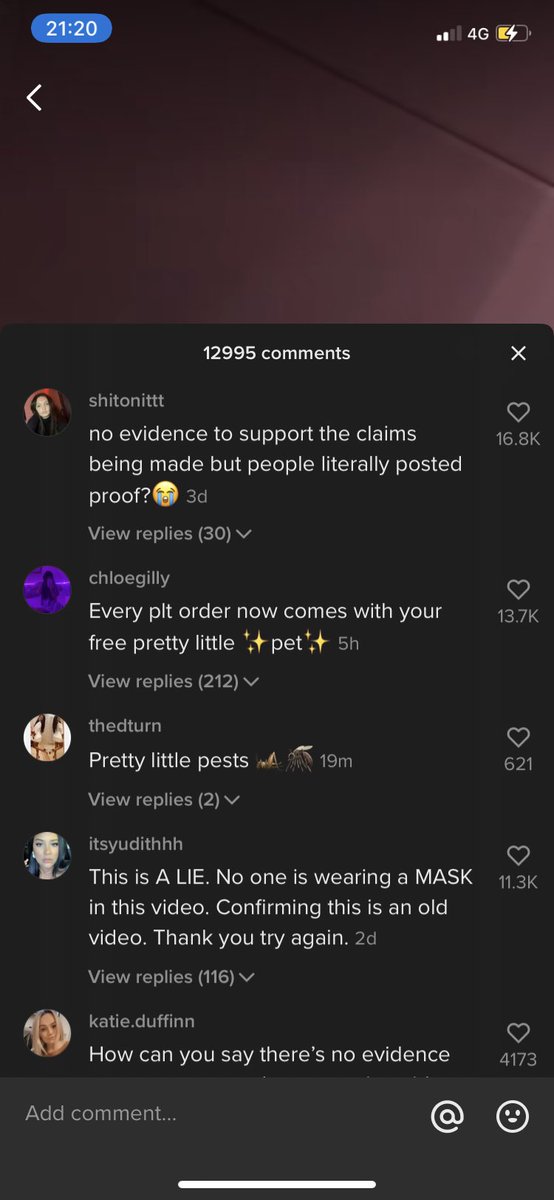 The comments got me on PLTs tiktok 😂😂😂
