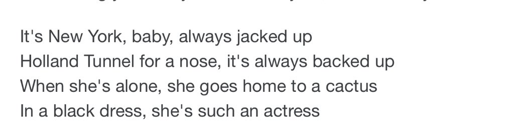 Here it gets really interesting. All the New York references fit perfectly with Louis life in 2015. One Direction was on World Tournee since February but they had a pause between April and June 2015. In this time Louis was seen multiple times in New York partying with friends