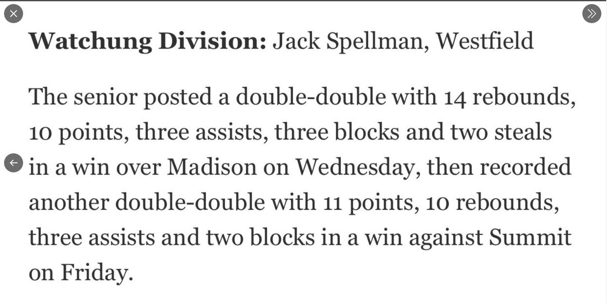 JSpell32's tweet image. Appreciate the UCC / Watchung Division Player of the Week recognition from @MyCentralJersey More importantly, @Westfieldbball won our 3rd in a row today!