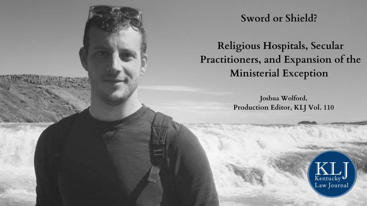 Hey KLJ followers, long time no tweet! Check out Vol. 110 Production Editor Josh Wolford's piece on the Ministerial Exception, which "hinges on whether the court views the employee as important/unimportant to the [employer’s] spiritual mission….” bit.ly/3u20by4