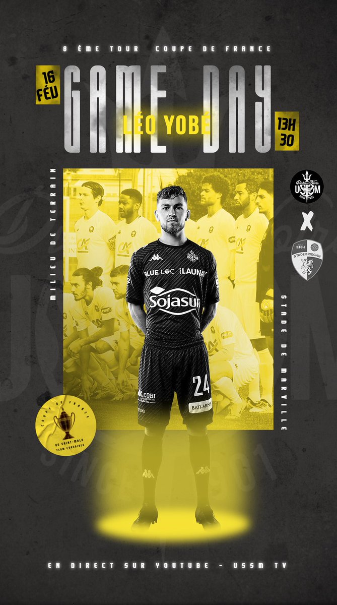 Réalisation pour les joueurs de l’ <a href="/USSAINTMALO/">US SAINT MALO</a> avant leur 8e tour de la Coupe de France face au <a href="/StadeBriochin/">Stade Briochin</a> ! ⚽️🇫🇷

w/ <a href="/thombeaugendre/">LaBeaug’</a> ✍️

<a href="/coupedefrance/">Хамидов Мехродж</a> <a href="/FFF/">FFF</a> #cdf