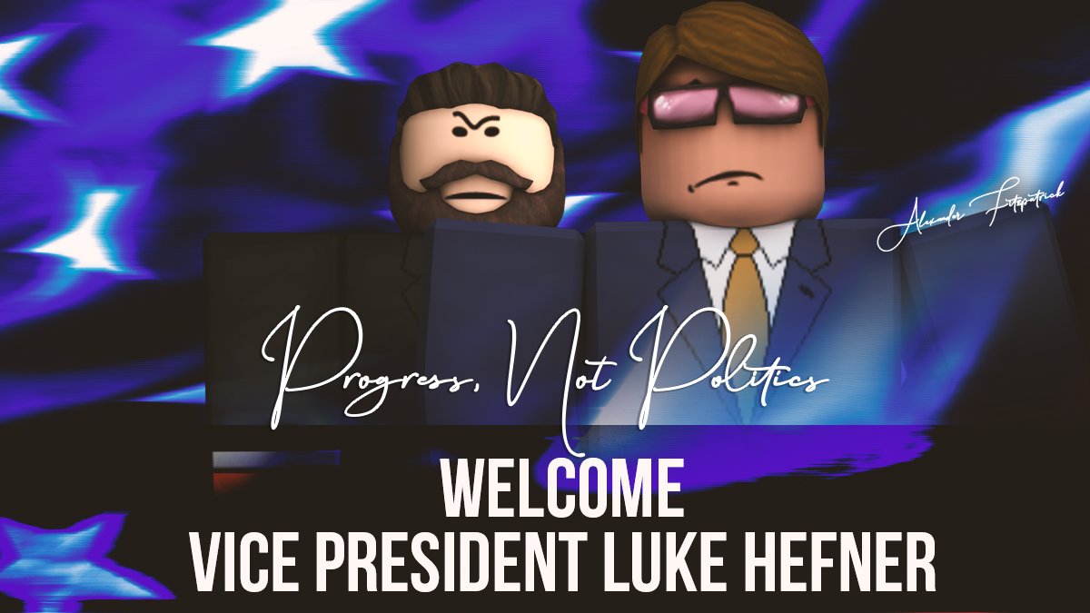 I am honored to announce that <a href="/luke_hefner/">luke hefner</a> will be joining the ticket as my Vice Presidential candidate. His experience is second to none, and most cannot match his public service record to this date.

drive.google.com/file/d/16RfJEi…

Discord; discord.gg/K7pcPhcy6E