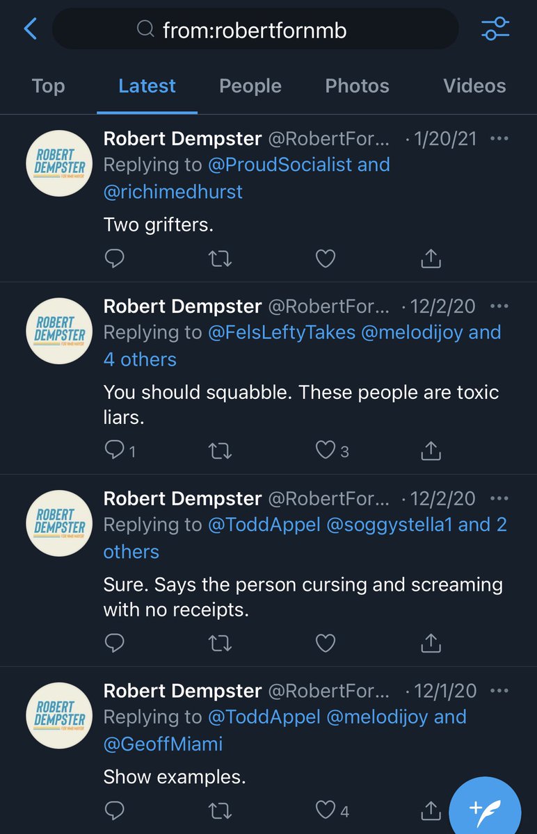 What do you call it when your a white guy and you use the account of a black guy to agree with you in your mentions?Literally the only original posts since 2018 (post campaign of which we supported) are ones of this nature.