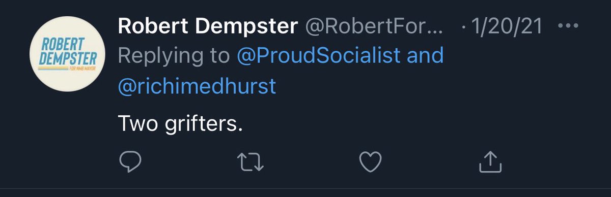 You say, well that doesn’t prove anything. Well why would that account delete a tweet from January after being called out as an alt earlier today?