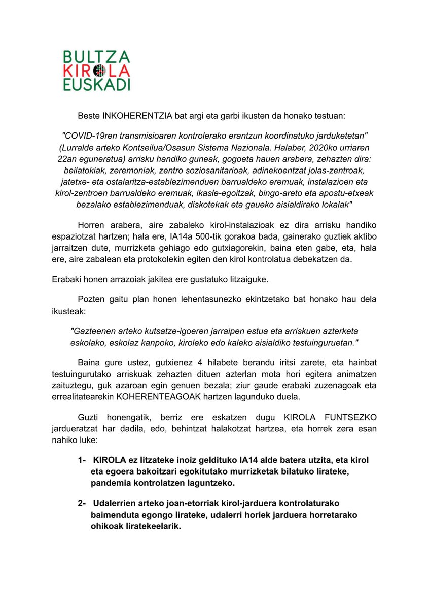 BultzaKirola's tweet photo. 2021/02/15 Komunikatua https://t.co/V4tKOVSFI6