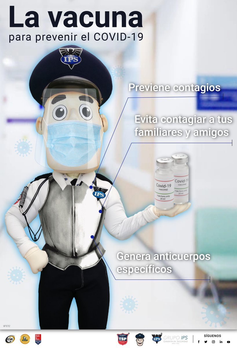 S_GrupoIPS's tweet photo. El inicio de la vacunación contra el COVID-19 ya inició.
Te estaremos compartiendo información relevante para mantenerte al tanto de este tema tan importante para todos.
#SolosNO #NoBajesLaGuardia #SanaDistancia #MéxicoSolidario #TSP #México #ESR #GPTW #Vigiman #FamiliaIPS https://t.co/uX9Cj79mul
