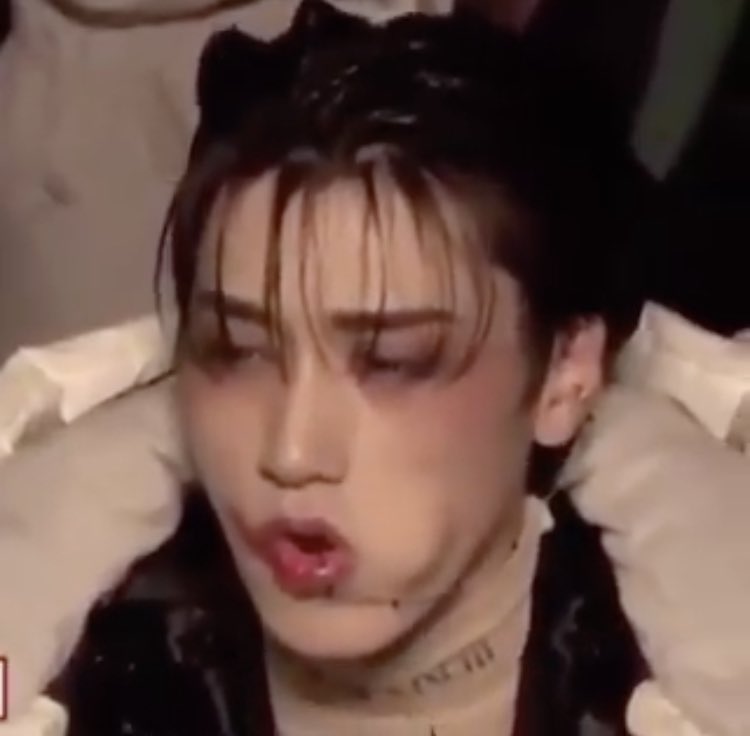 choi san poking his cheek with his tongue; a very short but dangerous thread