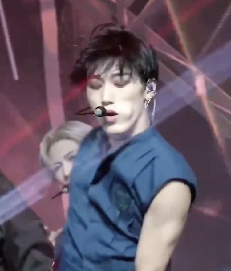 choi san poking his cheek with his tongue; a very short but dangerous thread