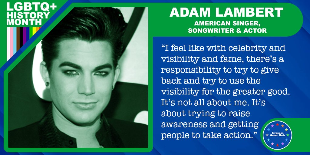 EuroQueerChoir's tweet photo. LGBTQ+ History Month #Day15

Mike from England nominated Adam Lambert @adamlambert

Read all about it here: https://t.co/ctuzJLiEsK

#LGBTQHistoryMonth #EqualRights #LGBTQMusicalHeroes https://t.co/xCBLdrdQ7e