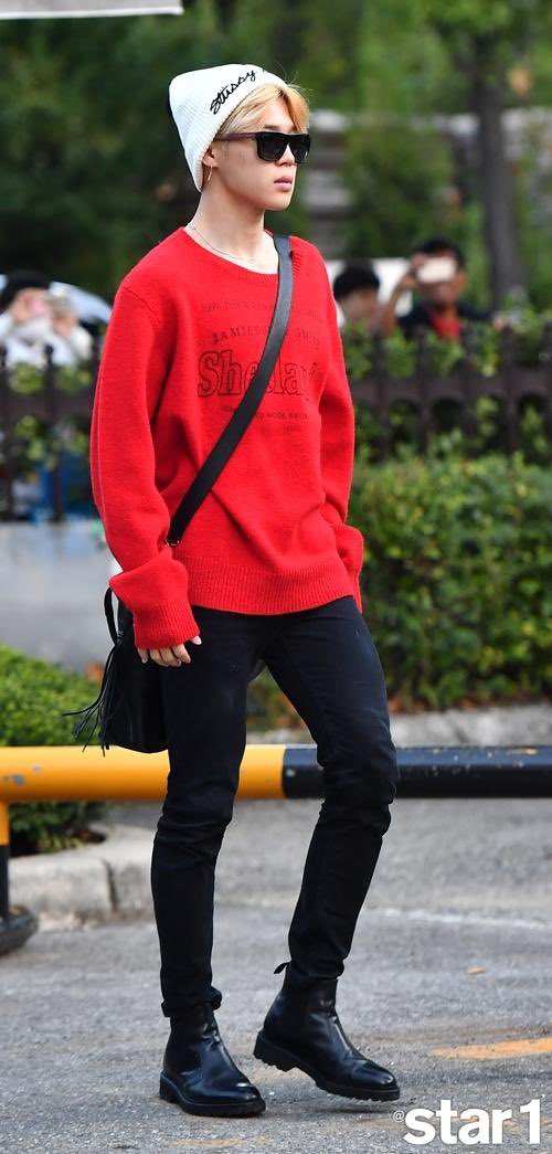 Park Jimin in Red - A long dangerous thread