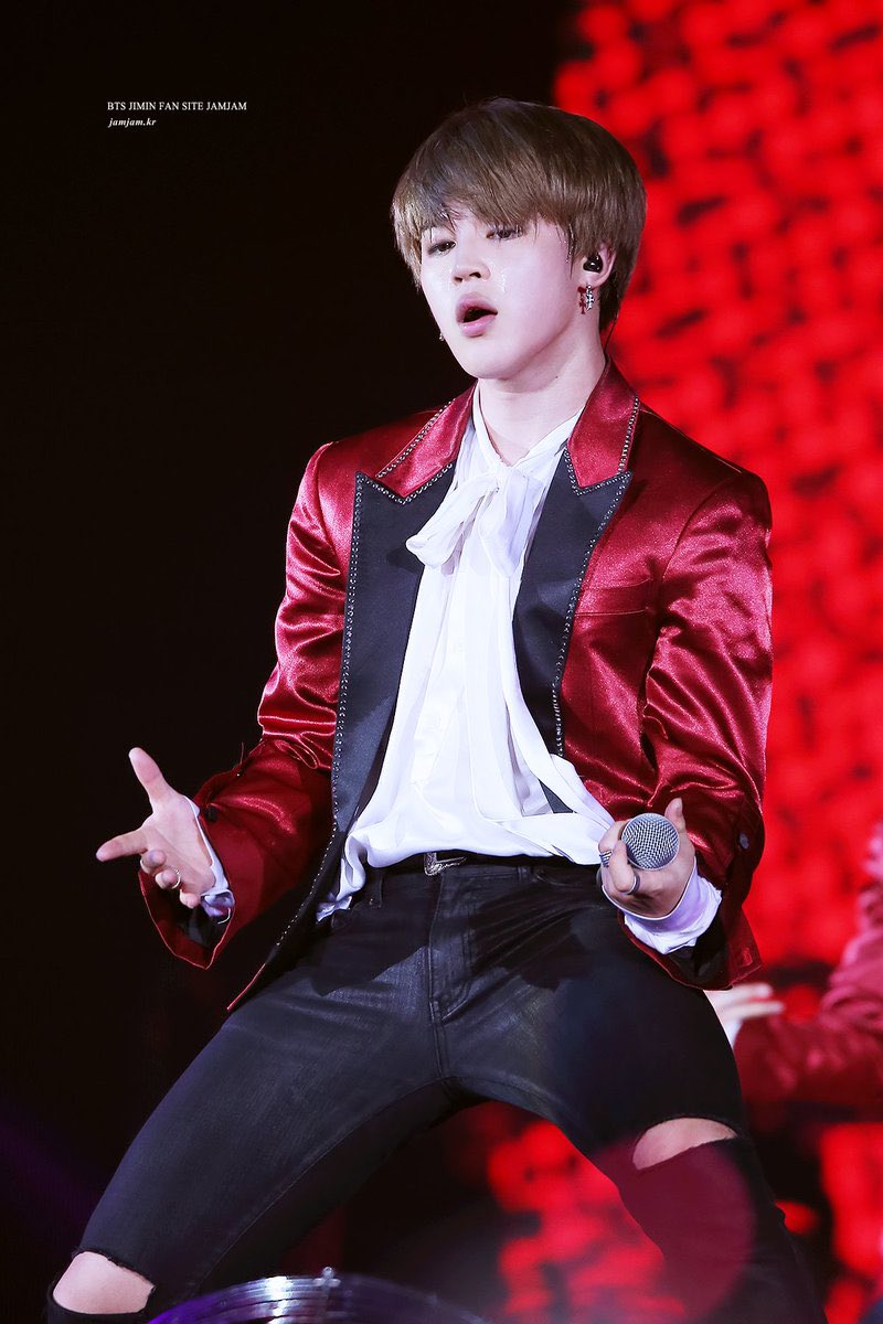 Park Jimin in Red - A long dangerous thread