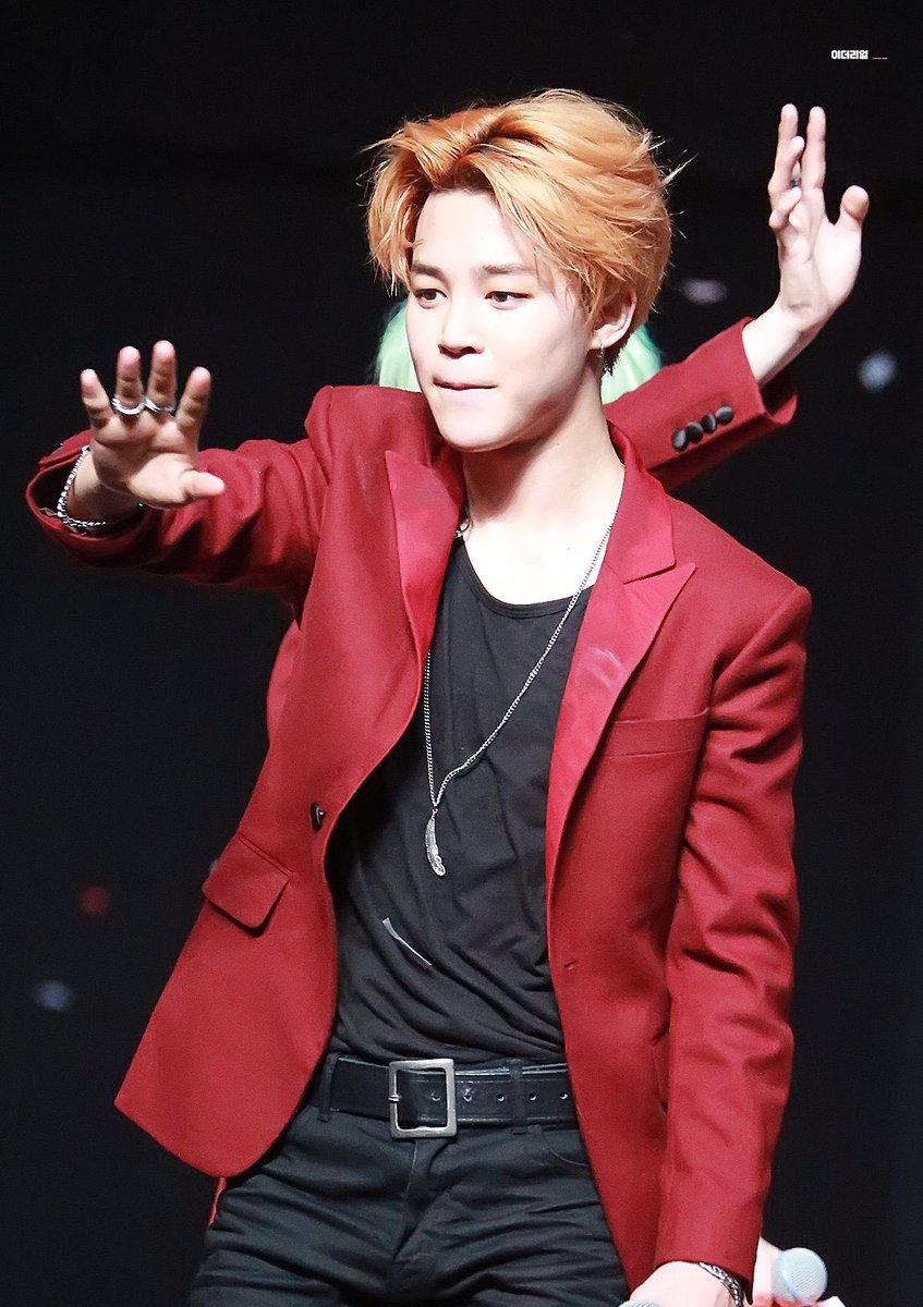 Park Jimin in Red - A long dangerous thread