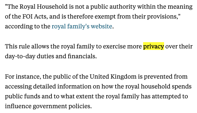 There's literally a privacy rule in place so the Windsors can hide their money but y'all bitching about a pregnancy announcement.