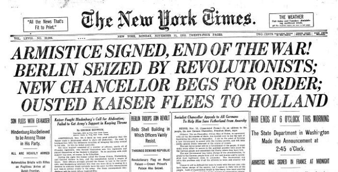 auladegiorgio's tweet photo. #4dmakinghistory BREAKING NEWS! Armistice signed today 11/11/1918 at 11am between the Triple Entente and the Triple Alliance. WW1 is over? Not yet! Dear embassadors and spies, we want to know more about the Paris Peace Conference planned for 1919 and its five Treaties of Peace! https://t.co/9atKUuTynW