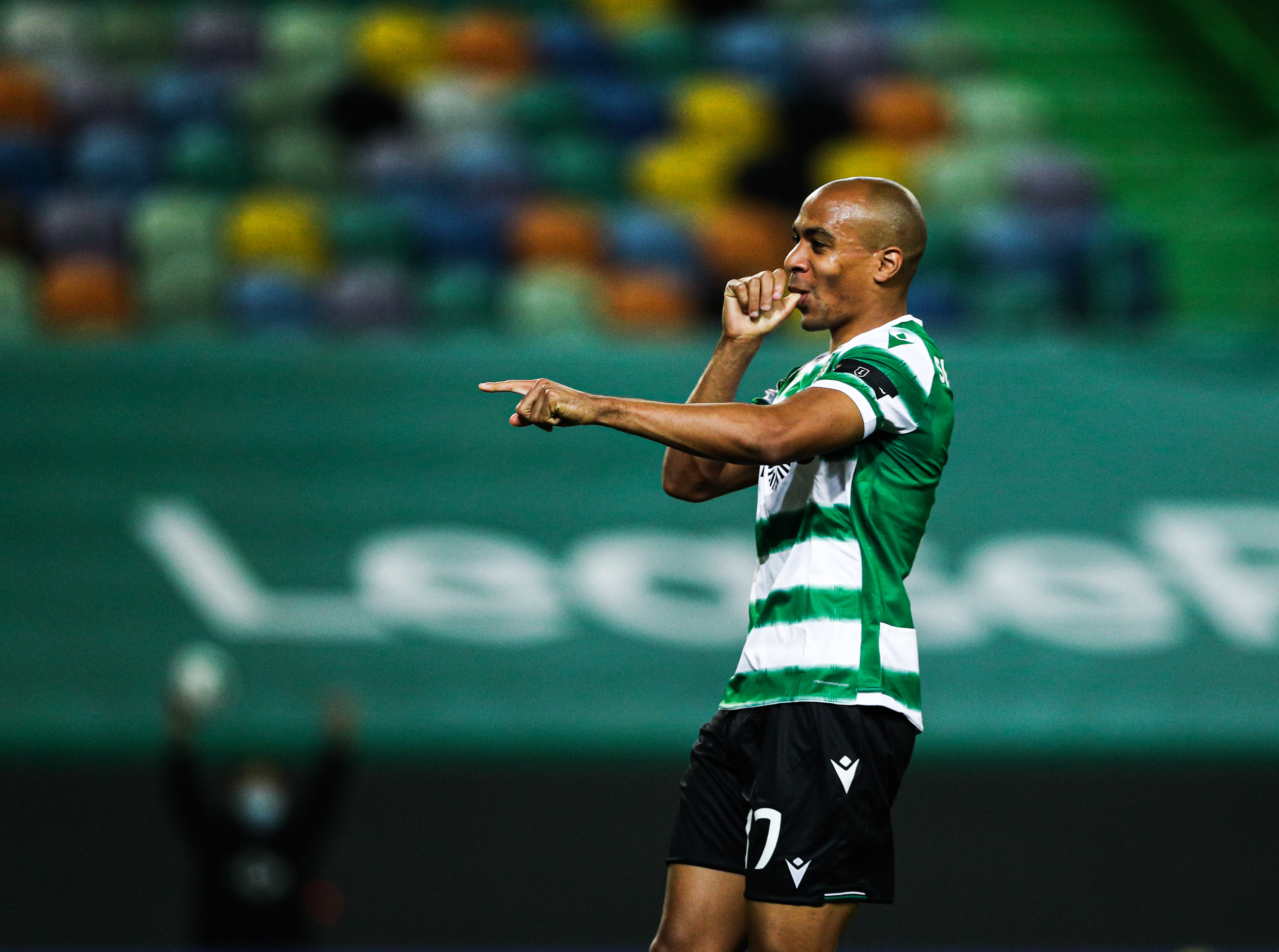 Sporting em comemoração no gol