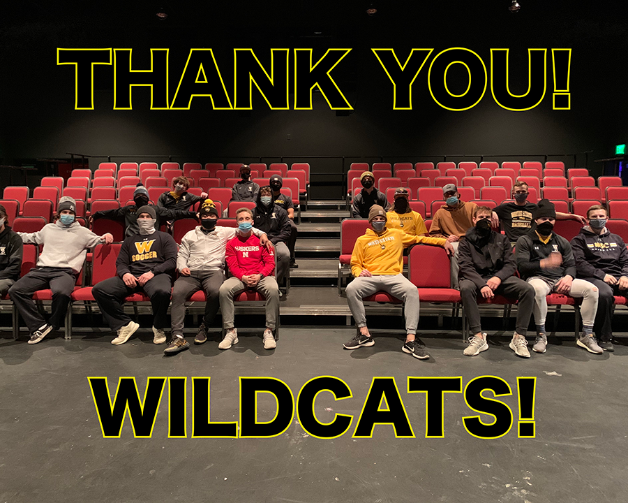 A huge “THANK YOU” to Coach Koch and the Wayne State Wildcat Baseball Team!  These generous wildcats gave the Little Red Hen a helping hand in putting out audience seating back in the theater.  <a href="/WSCBB/">Wayne State Baseball</a>