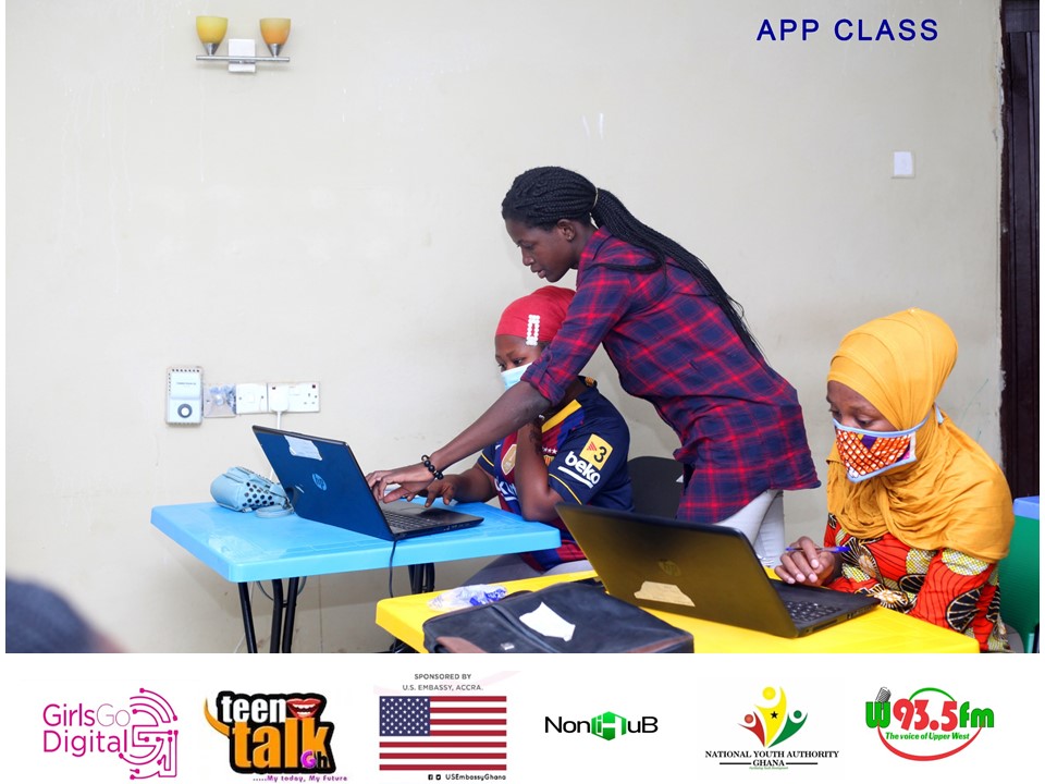 teentalkgh's tweet photo. In today's session, #GirlsGoDigital Cohort 5 Participants (Web Class) were introduced to CSS and HTML essentials, explaining the basis tools in CSS and HTML, while App development class were introduced to Android studio
@USEmbassyGhana
@noni_hub
@Youthgh UWR
@w935fm https://t.co/1CclIS87Ua
