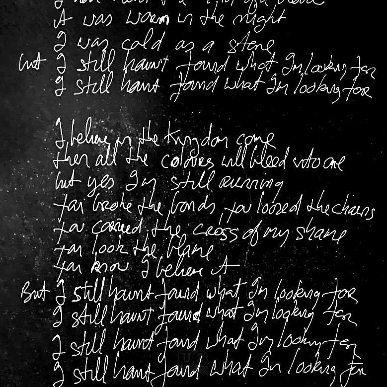 TheExtremeMusi1's tweet image. &quot;I have spoke with the tongue of angels
I have held the hand of a devil
It was warm in the night
I was cold as a stone
But #IStillHaventFoundWhatImLookingFor&quot;

— Adam Clayton / Dave Evans / Larry Mullen / Paul David Hewson