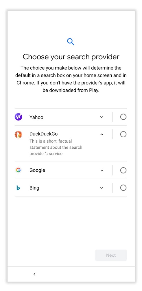 Google reached a deal with EU regulators where they show Android users a screen like this, allowing people to select their default search engine. It's been an unmitigated disaster: