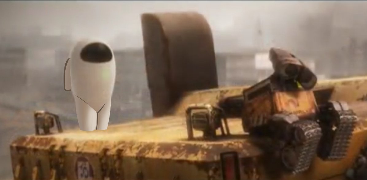 box_walle's tweet image. evah became amogus