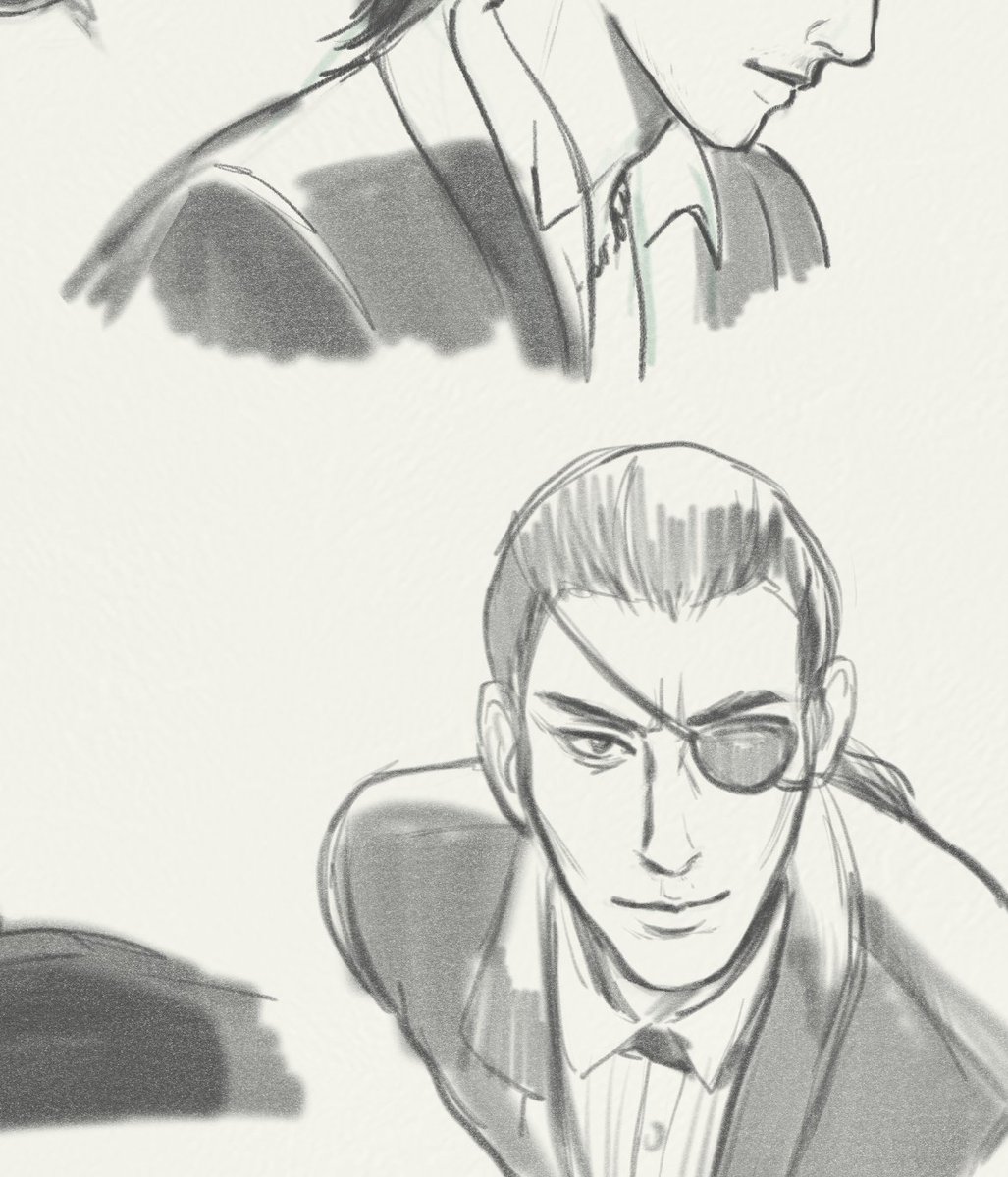 Majima Goro sketches to practice before the main event ?? 