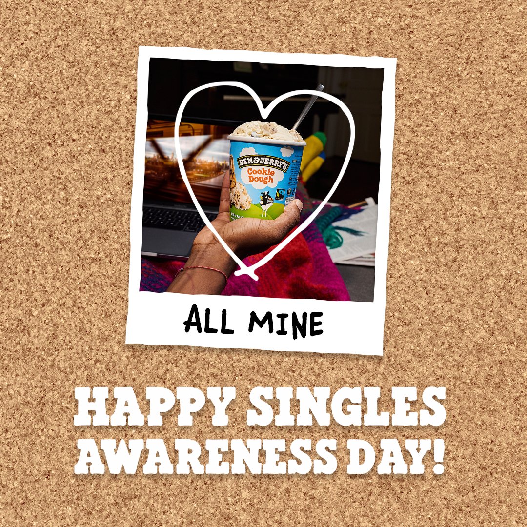benjerrynh's tweet image. Being single means you don't have to share your ice cream, so that's pretty awesome.