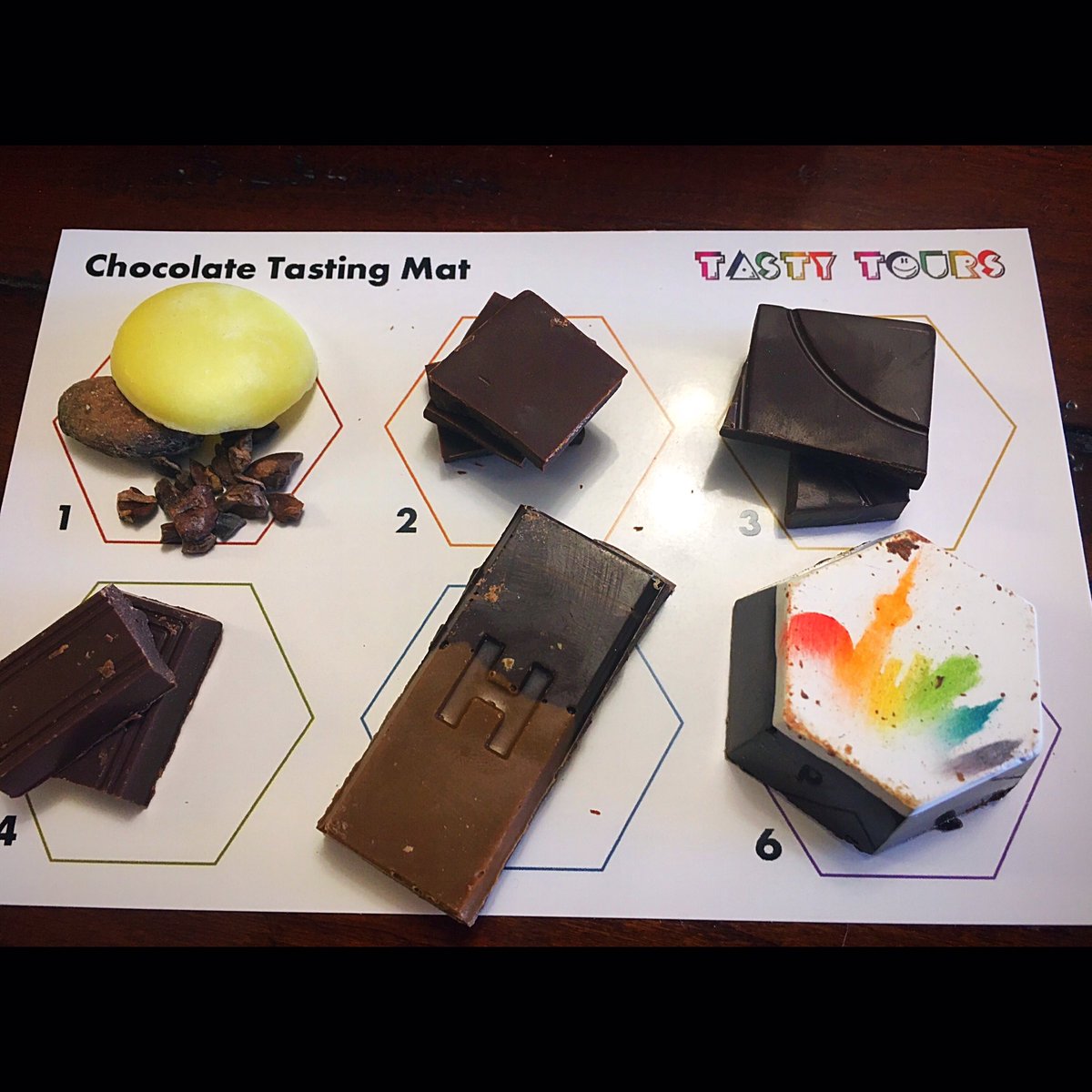 CherylNicholsTO's tweet photo. Enjoyed a fun &amp; tasty Valentine’s Day virtual chocolate tasting thanks to @tasty_tours 🍫 

Learning about &amp; eating delicious craft chocolate safely at home ❤️ 

Our favourite tasting?  The yummy Toronto Truffle 😋 only available on a Tasty Tour 😎#toffle 

#StaySafeTO https://t.co/5i1qIqeLEV
