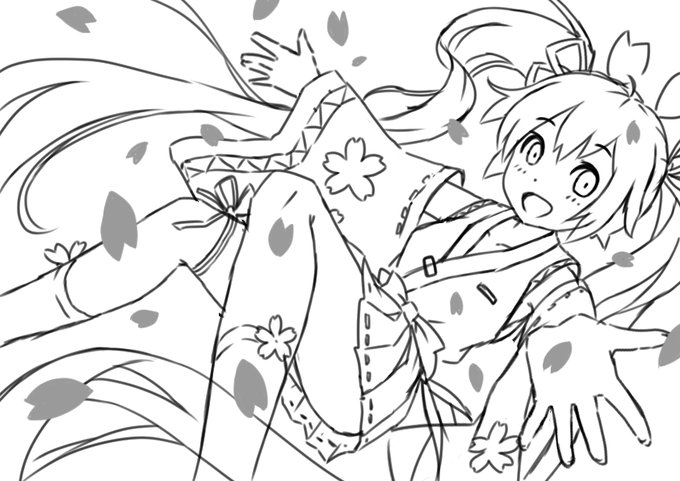 3月9日はミクちゃんの日なのでちょっと早いですがお絵描きです。
和テイストのオリジナル桜ミクの予定。
下書きはこんな感じかな。
#初音ミク #VOCALOID 