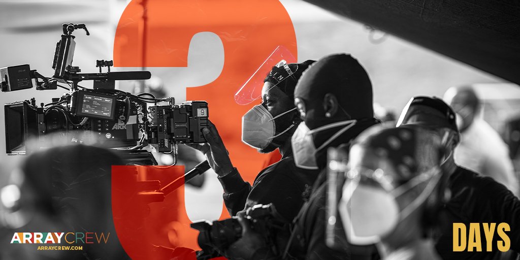 ARRAYNow's tweet photo. 3 days until we launch ARRAY Crew! Establishing a bridge between underrepresented crew and Hollywood’s production community, the platform connects crew members to hiring managers. 

If you are 18+ with at least one production credit, visit https://t.co/HzrgfXtzLS today! https://t.co/NT2dzk32Pp