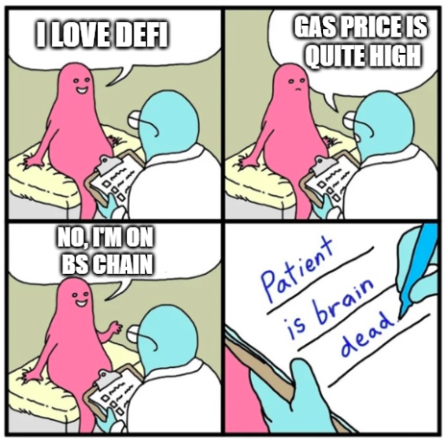 Repeat after me, $BSC is not #defi.