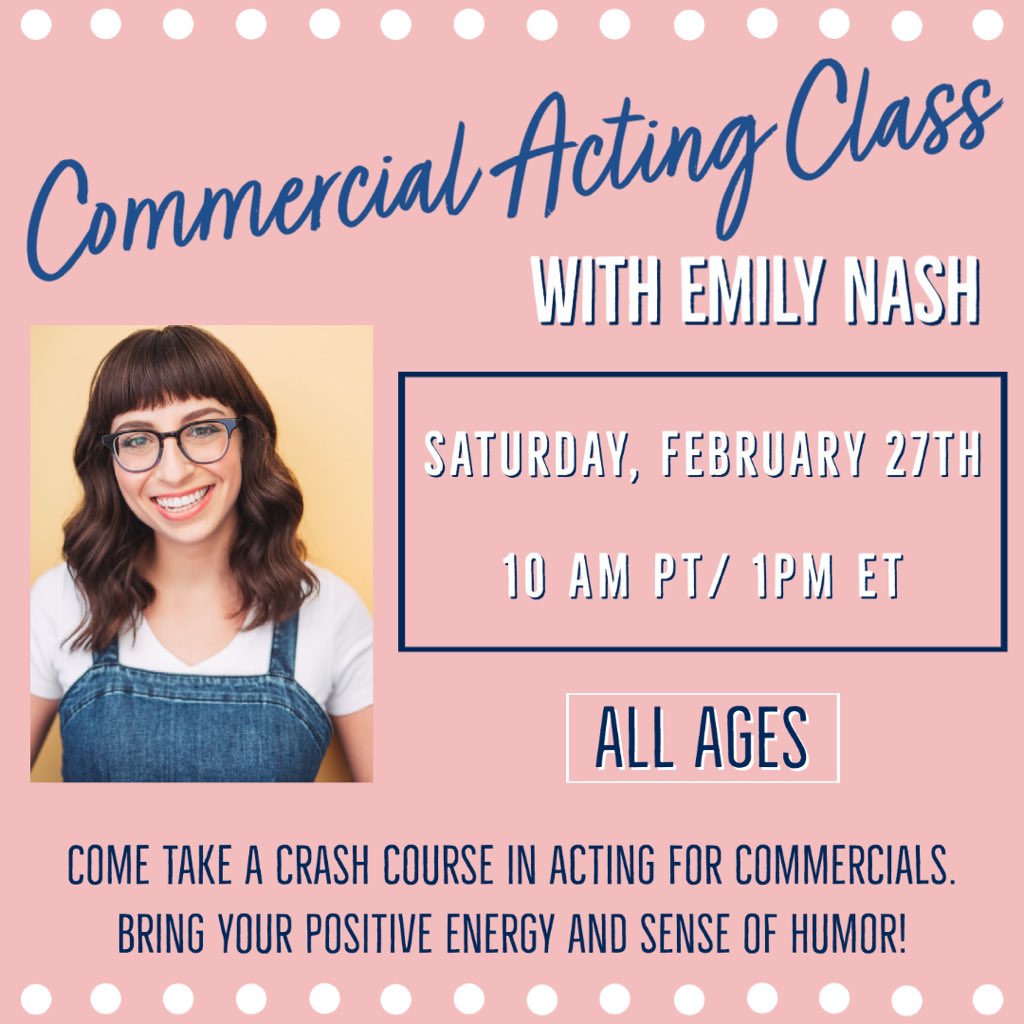 NCo Creations (@ncocreates) on Twitter photo Think you could be the next Flo? Our very own <a href="/emilykatenash/">Emily Nash</a> will be teaching a Commercial Acting Class on Saturday, February 27th! Link to register in bio. You don’t wanna miss this 🎬✨ Think you could be the next Flo? Our very own <a href="/emilykatenash/">Emily Nash</a> will be teaching a Commercial Acting Class on Saturday, February 27th! Link to register in bio. You don’t wanna miss this 🎬✨