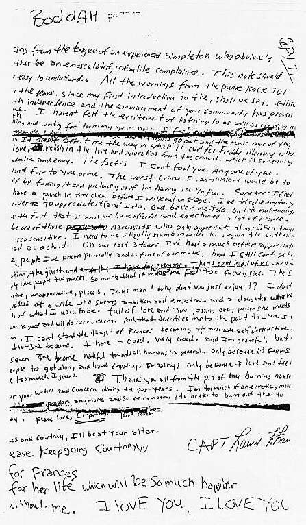 Reread the alleged suicide note. Fuck all these people and their lies. Doubtful he was murdered or killed himself. No blood = No bullet wound to the head. That’s all that matters. The rest is emotional vampirism.