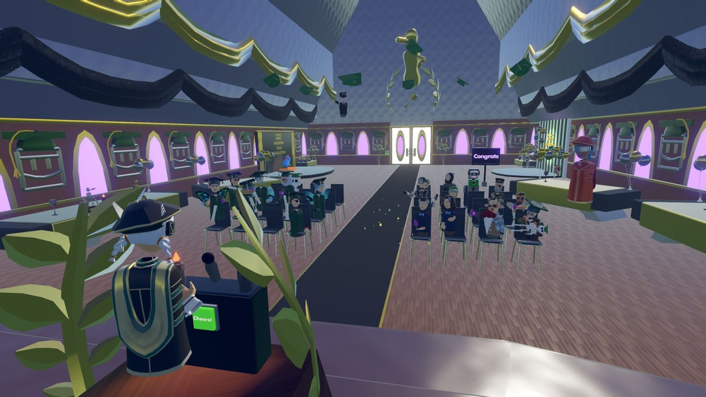 RRCreativeClub's tweet photo. Congratulations to the Adult Maker Pen Class! Lots of great rooms and a lot of fun! Check out our creator programs at https://t.co/EFauoBf4aA #recroom #RecRoomDev #create #game https://t.co/iiwMFuA4Li