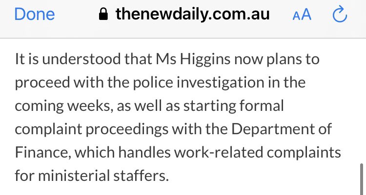 Ms Higgins is not a police detective. Or investigator. Victims to not pursue police investigations. Police do that. The clue is in the words “police investigation”.