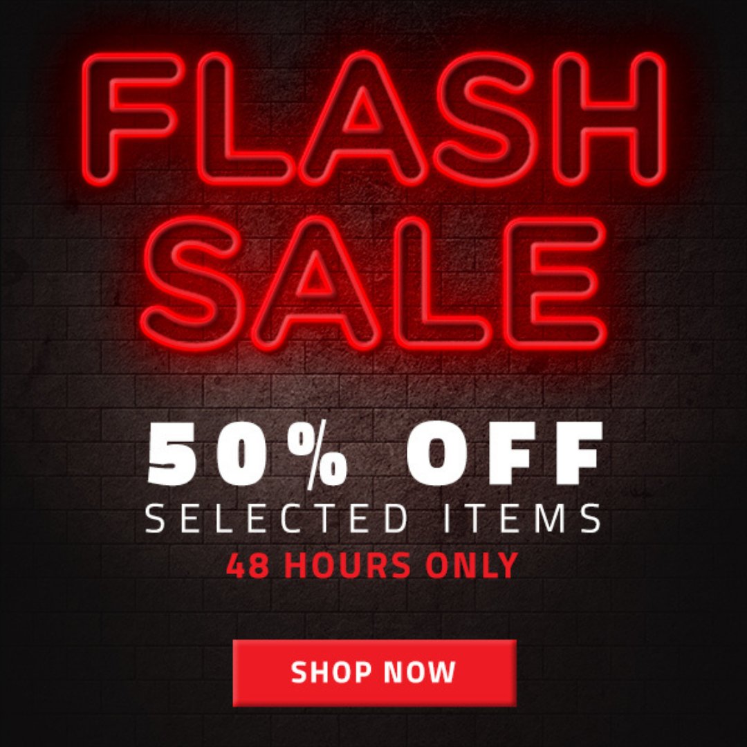 Get 50% off our online merch store for 48 hours only at our FLASH SALE!  ⚡