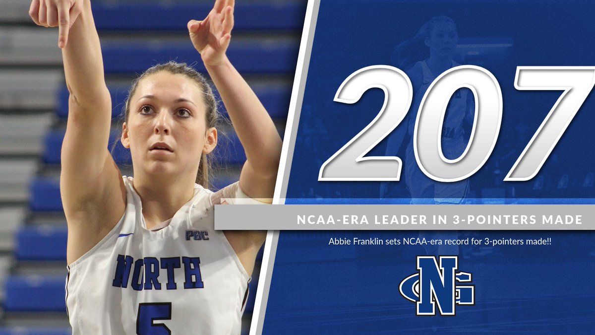 UNGWBB's tweet photo. Another game... another milestone achieved... another record set for @abbiefranklin12!!! 

With 7 rebounds tonight, she joins the 5️⃣0️⃣0️⃣ career rebounds club, and with 2 three-pointers made, she set the new record for three-pointers made at 2️⃣0️⃣7️⃣!!! https://t.co/SVFXEs8lo1