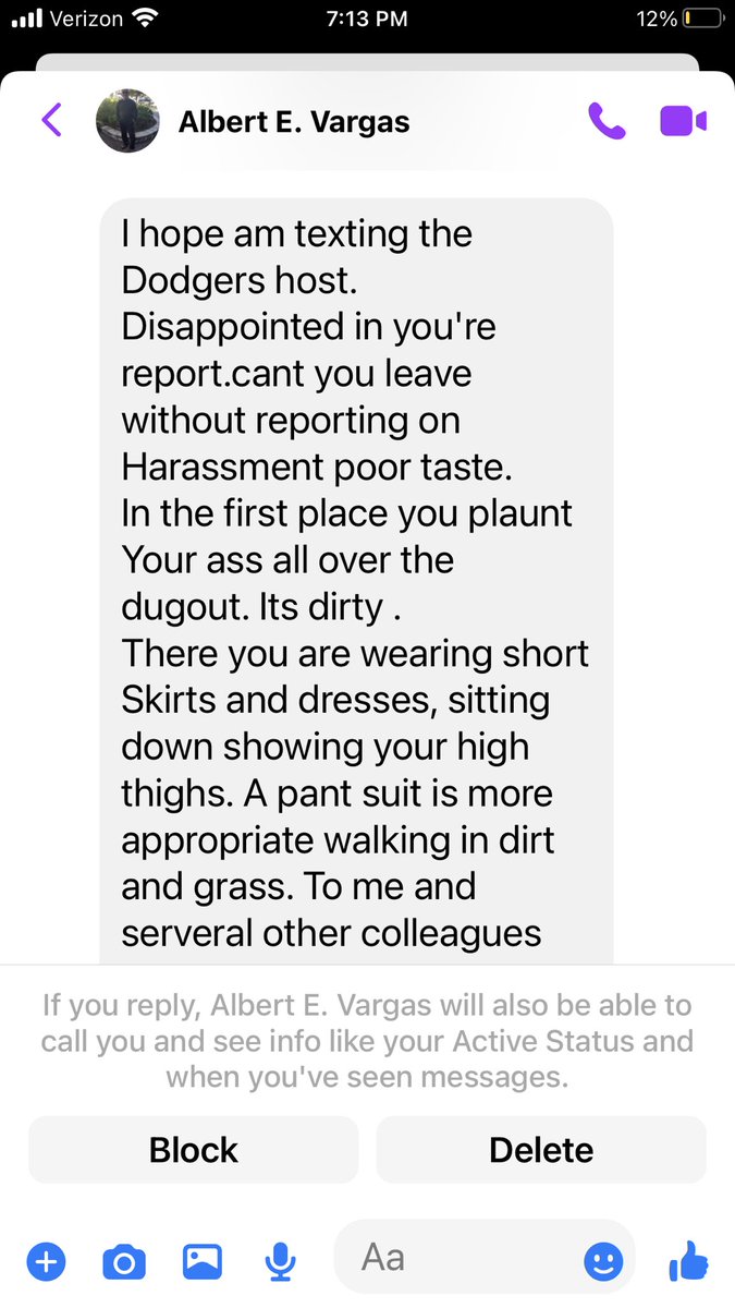 alannarizzo's tweet photo. The guy REALLY wanted to make sure I knew his feelings.  Albert E. Vargas, I hope you don’t have a mother, sister, aunt, daughter, granddaughter, a female neighbor, female co-workers or sons you’ve taught this behavior. https://t.co/s3uRvqxbTi