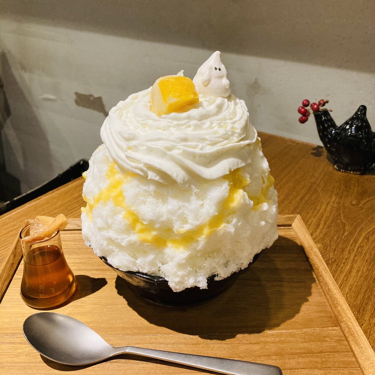 いちごがにがて 氷おばけ 新宿 ウィークエンドシトロン 1600円 パウンドケーキ抜 氷おばけ 新宿 西武新宿 かき氷 氷 東京 東京かき氷 レモン レモンカード チーズクリーム アールグレイ ジンジャー 国産 エスプーマ クリーム