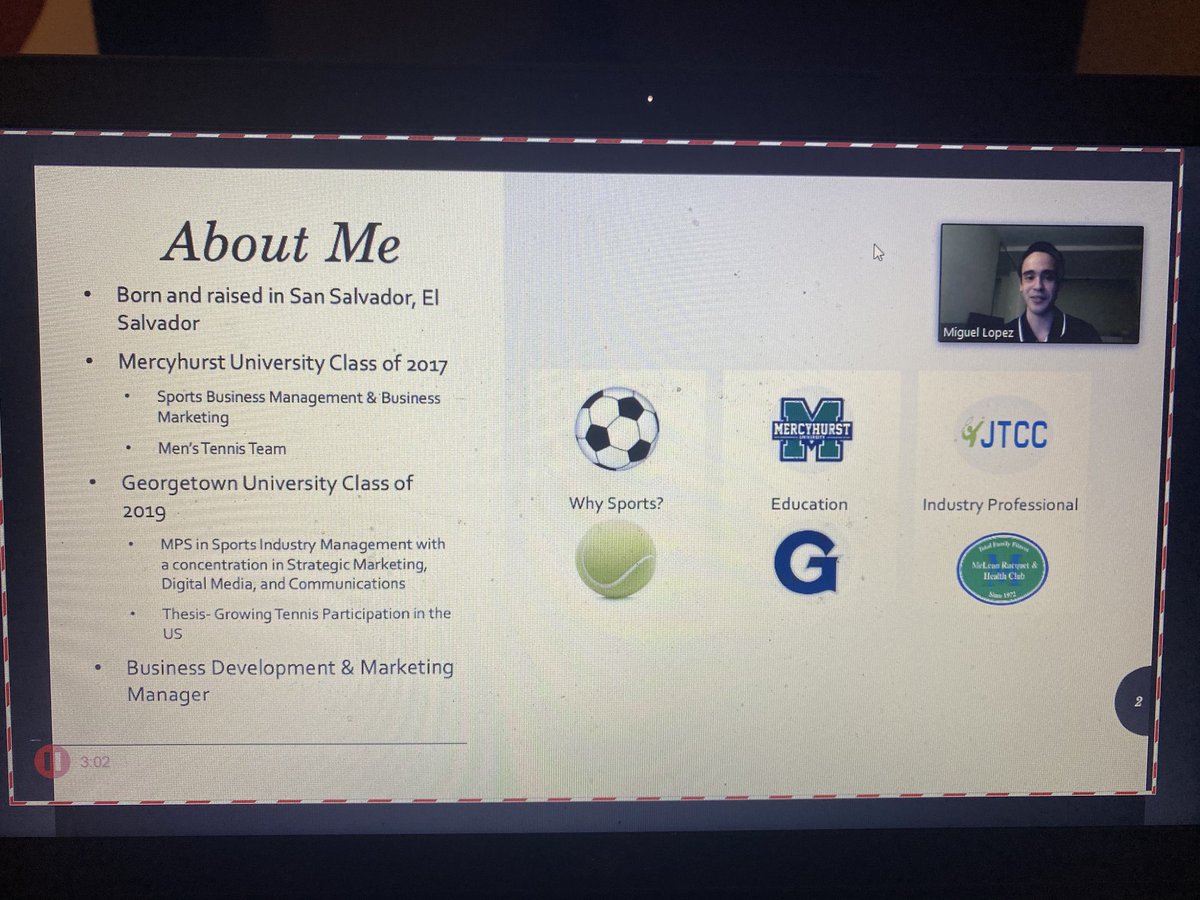 Mercyhurst_SBM's tweet photo. Here is what you are missing right now.  Miguel Lopez giving back to Mercyhurst and speaking to our students https://t.co/0GCswgpAbU