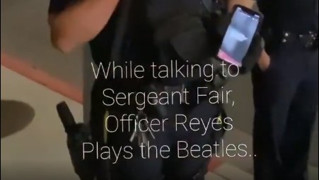 Cops playing copyrighted music while they harass people is dystopic as fuck - they know that licensing laws and content ID will help curtail the spreading evidence of their corruption because the law so swiftly protects a corporations right to profit.