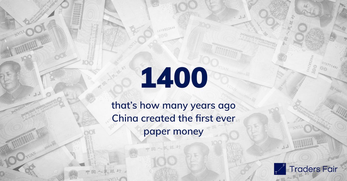tradersfair's tweet photo. 💶 Fact of the day: 1400 - that’s how many years ago China created the first ever paper money

- - -
#factoftheday #moneyfacts #moneylife #moneytime #tradingmoney #chinamoney https://t.co/PCztE7MjIx