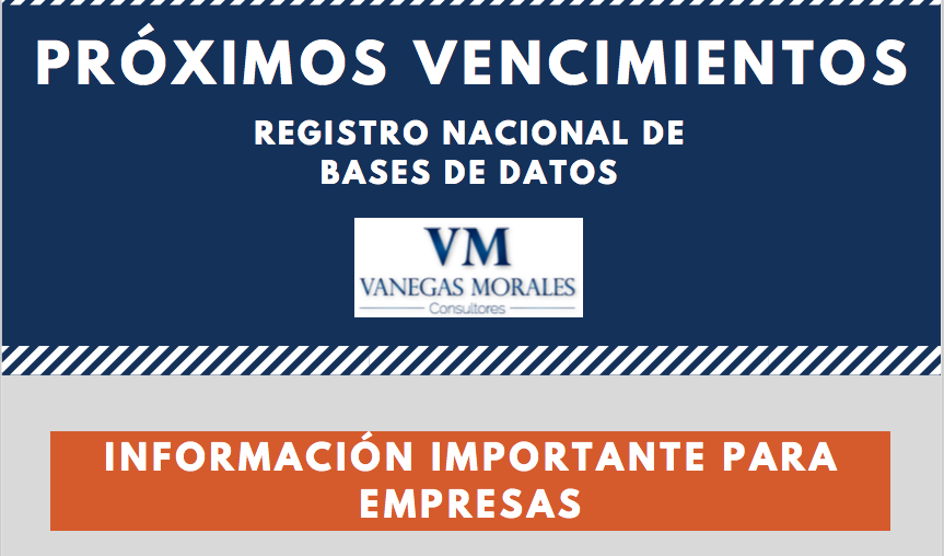 VMConsultoresCO's tweet photo. #FechaClave #OJO #Viernes 19 #Febrero vence plazo actualizar Registro Nacional #basesdedatos info #Reclamos #Titulares / 31 #Marzo vence plazo registro de sus #basesdedatos @VMConsultoresCO dispuestos a asesorarle @sicsuper #privacidad #datospersonales https://t.co/mp0IOuWRyE https://t.co/7980Hwq0HV