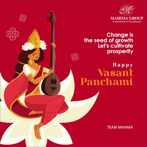 MahimaGroup's tweet photo. May the goddess of wisdom and knowledge continues to shower her blessings upon you and your family. Mahima Group wishes you all a happy and prosperous Vasant Panchami.
.
.
#saraswatipuja #vasantpanchami #vasantpanchami2021 #masarswati #india #festival #jaipurfestival #mahimagroup https://t.co/FHUR8KLNzs