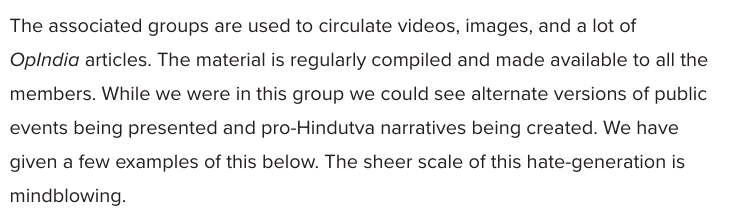 NL also has a problem with  @OpIndia_com. The article makes accusations of fake news and hate content on KP's group but does not point out to any specifics, yet again. 'Accuse someone long enough & it might just stick', that seems to be the NL mantra.