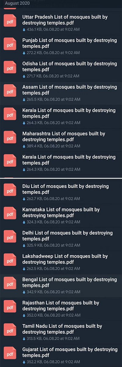 NL accuses the group of putting up a list of mosques/churches built by destroying temples. Well, Sitaram Goel wrote a two part academic work on this subject. What exactly is the problem here?